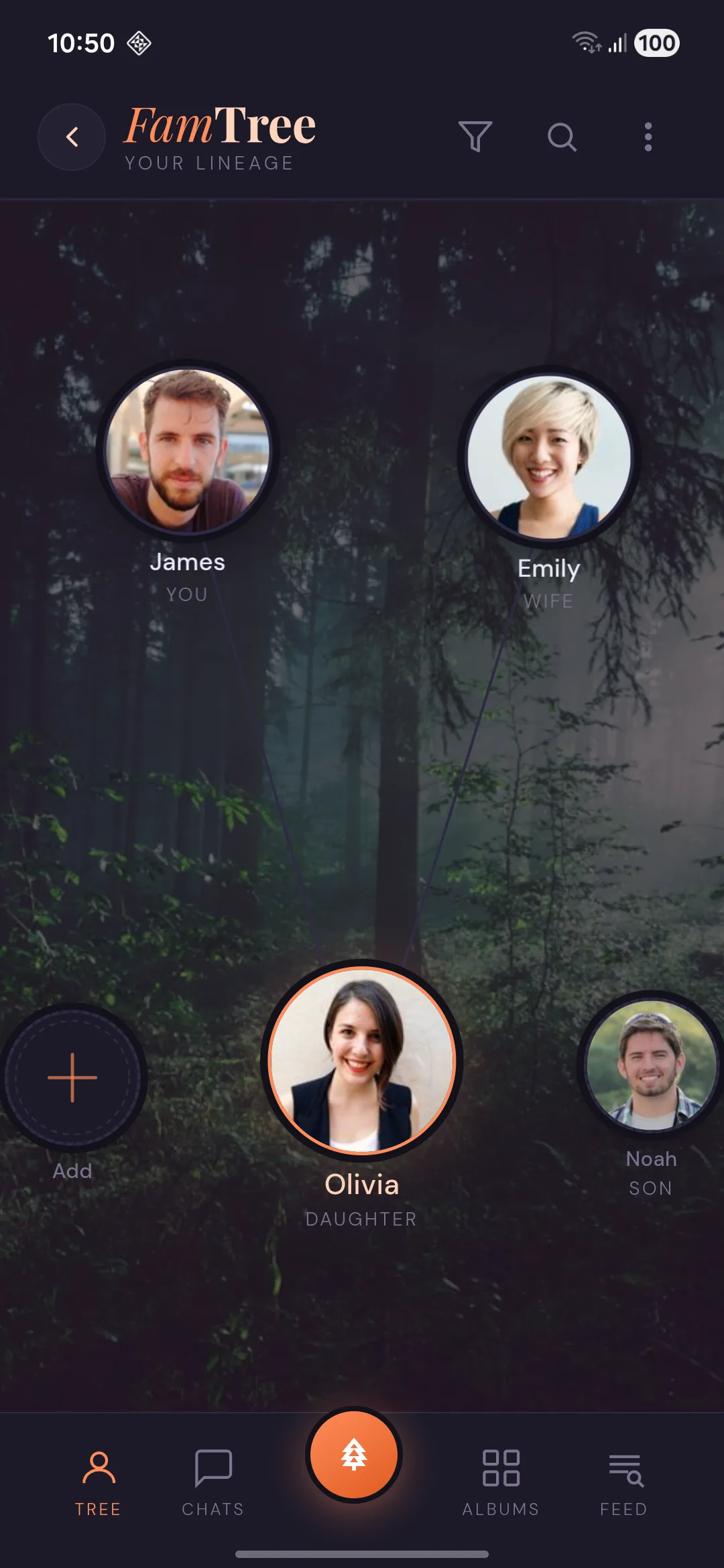 FamTree interactive tree